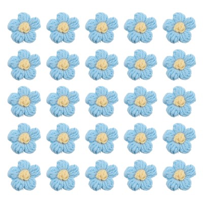 Unique Bargains Cotton Handmade DIY Floral Embroidered Applique Patches 50 Pcs