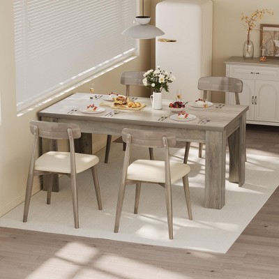 Dining Table for 4-6, Dining Tables, Dining Room Table with 1.18" Thickened Tabletop, Rectangular Large Kitchen Dining Table