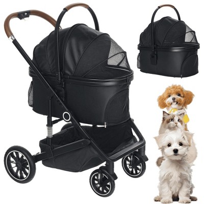 Kinder King 3-in-1 Pet Stroller for Dog, Folding Cat and Dog Stroller with Detachable Cradle