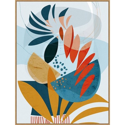 Amanti Art 32" x 42" Tropical Planted by Ishita Banerjee Framed Canvas: Large Sylvie Style Artwork