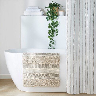 MAYEERTY  Stripe Non Slip Bath Rug for Tub Use 1pcs