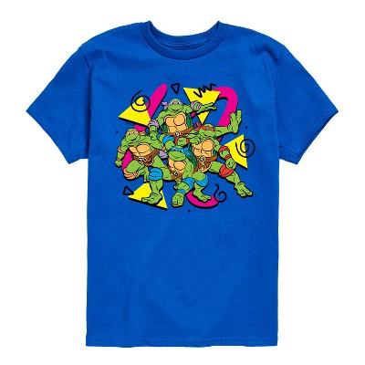 Boys' - Teenage Mutant Ninja Turtles - Retro Character Group Short Sleeve Graphic T-Shirt