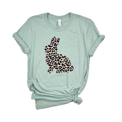 Simply Sage Market Women's Leopard Bunny Short Sleeve Graphic Tee