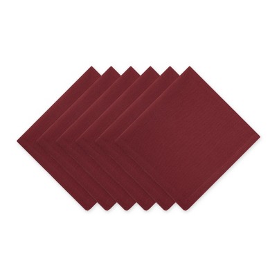 Design Imports  Solid Cotton Napkin Set 6 Piece, Wine, 20X20"