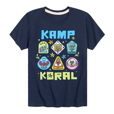 Boys' - SpongeBob SquarePants - Kamp Koral Kamp Koral Patches Short Sleeve Graphic T-Shirt