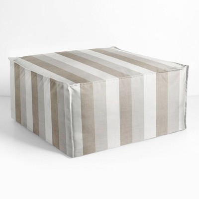 Sorra Home Subrella Bean Fabric Outdoor Patio Pouf