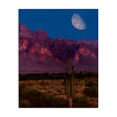 Stupell Industries Cactus In The Mountains Canvas Art