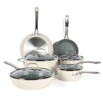 Sur La Table Kitchen Essentials 10pc Titanium Ceramic Nonstick Aluminum Set