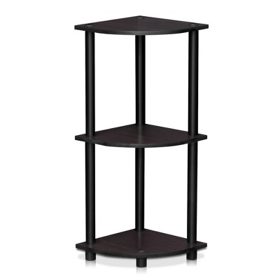 Furinno 3-Tier Corner Display Rack Multipurpose Shelving Unit Industrial Ladder Bookcase