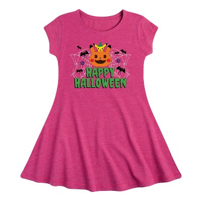 Girls' - Pokémon - Happy Halloween Fit & Flair Cap Sleeve Graphic Dress