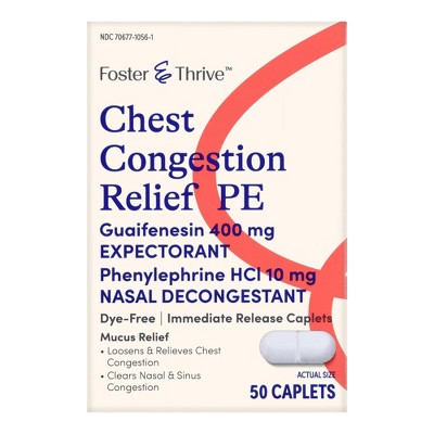 Foster & Thrive Chest Congestion Relief PE, 50 Count