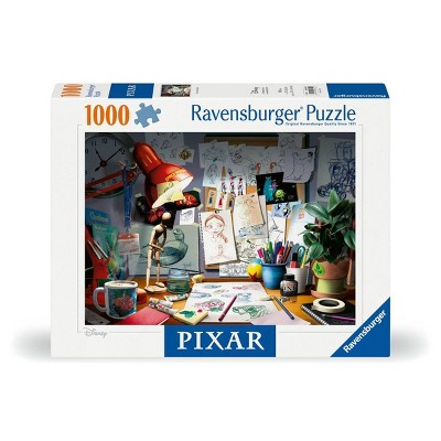 Ravensburger Disney Pixar The Artist's Desk 1000pc Jigsaw Puzzle: Pop Culture Paperboard, Creative Thinking Theme