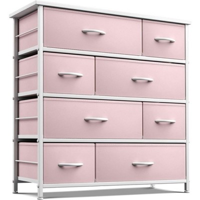 Sorbus Dresser with 8 Drawers - Storage Chest Organizer with Steel Frame, Wood Top, Handles, Fabric Bins