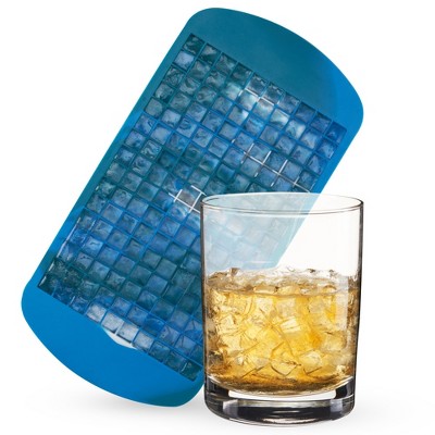 Host Mini Ice Cube Tray, Makes 160 Cubes, Durable Silicone Trays, Perfect for Cocktails, Whiskey, Margarita, Iced Coffee, Set of 1, Blue Marble