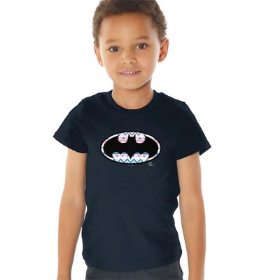 Batman Easter Logo Kids T Shirt for Toddlers, Navy