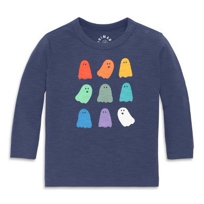 Primary Baby Long Sleeve Rainbow Ghost Tee