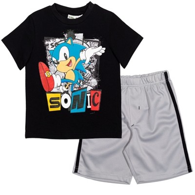Sonic the Hedgehog Athletic T-Shirt Mesh Shorts Outfit Set Little Kid to Big Kid