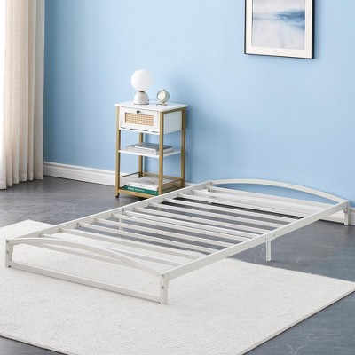 Bed Frame, Heavy Duty Metal Platform Low Bed Frame Twin, No Box Spring Needed, Noise Free, Easy Assembly