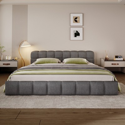 Christopher Knight Home Beryl Checkerboard Design Chenille Upholstered Bed