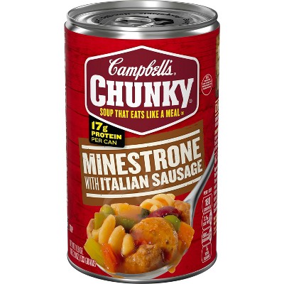 Campbell's Chunky Miestrone with Italian Sausage Soup - 18.8oz