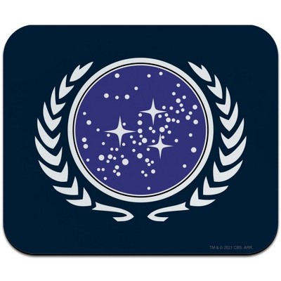 Star Trek United Federation of Planets Logo Low Profile Thin Rubber Mouse Pad Mousepad