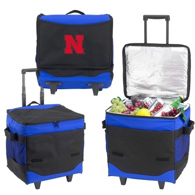 NCAA Nebraska University Cornhuskers 60 Can Collapsible Rolling Cooler