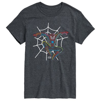 Men's - Marvel - Spider-Man Neon Web Short Sleeve Graphic T-Shirt