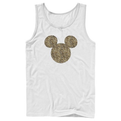Men's Mickey & Friends Cheetah Print Mickey Mouse Logo Tank Top