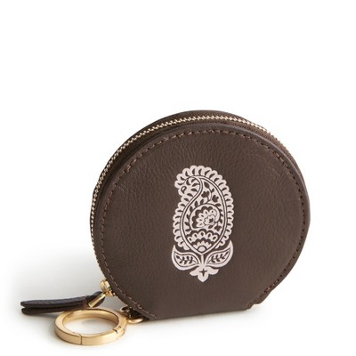Vera Bradley Women's Outlet Leather Round Zip Pouch