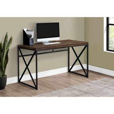 PAGED 47" L Computer Desk, Simple Modern Home Office Desk with 3 Storage Drawers and V-Shaped Metal Base for Study, Office