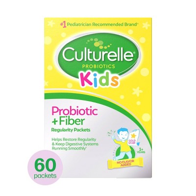 Culturelle Kids' Daily Probiotic + Fiber Packets for Restoring Regularity