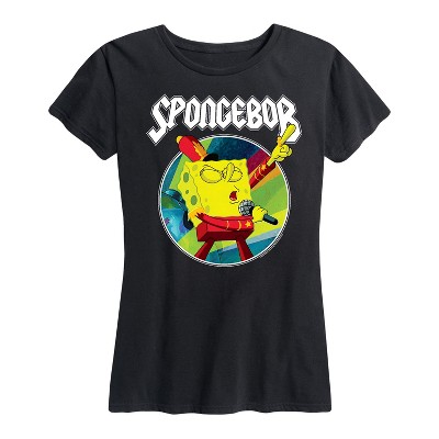 Women's - SpongeBob SquarePants - SpongeBob Rock Show Short Sleeve Graphic T-Shirt