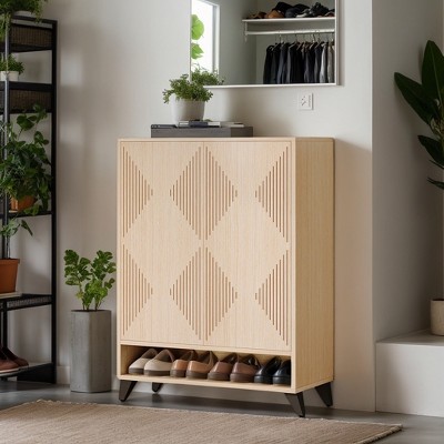 Hommoo 6-Tier Shoe Cabinet Natural