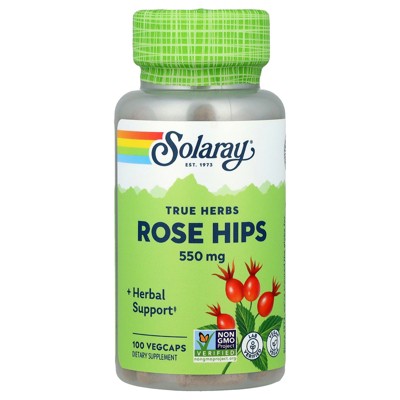 Solaray True Herbs, Rose Hips, 550 mg, 100 VegCaps