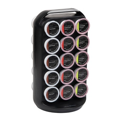 Mind Reader Single-Serve Coffee Pod Storage 30 Pod Capacity Black: Coffee Bar Accessories & Holder