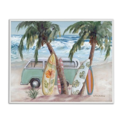 Stupell Industries Summer Waves Tropical Van Surfboards, 24" x 30"