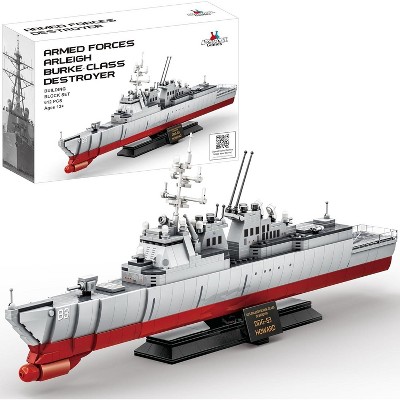Apostrophe Games Navy Destroyer Building Block Set - 612pcs