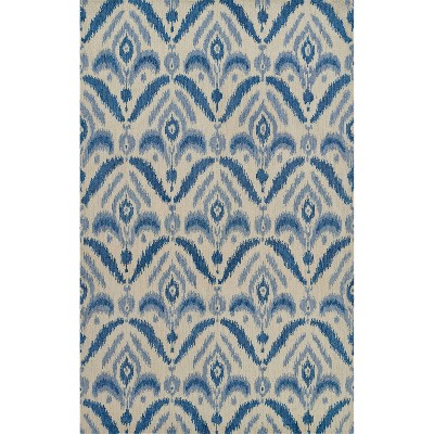 Momeni Leiden Ikat Elisha Handtufted Rug Blue