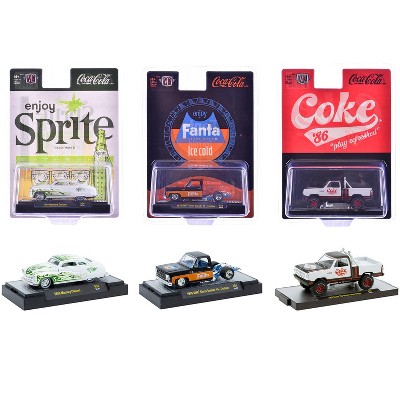 "Sodas" Set of 3 pieces Release 54 Limited Edition to 10000 pieces Worldwide 1/64 Diecast Model Cars by M2 Machines