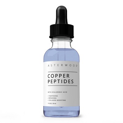 Asterwood Copper Peptides With Hyaluronic Acid | Deep Hydration: Asterwood Hyaluronic Acid Serum boosts moisture - (1 oz)