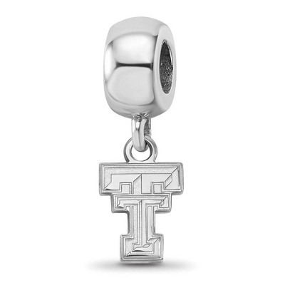 Black Bow Jewelry Sterling Silver Texas Tech Red Raiders NCAA Bead Charm