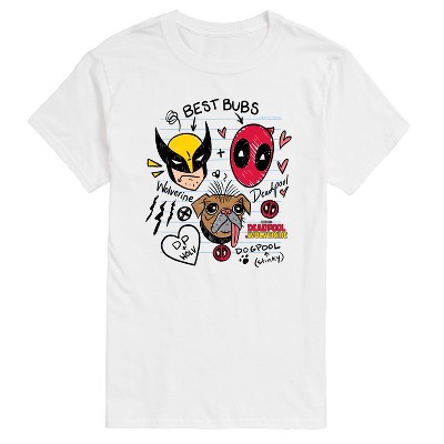 Men's - Marvel - Deadpool & Wolverine Best Bubs Doodles Short Sleeve Graphic T-Shirt