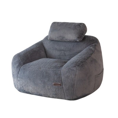 MAXYOYO Giant Bean Bag Chair with Pillow - Plush Large Bean Bag Chair Couch (Zippered Link Pillow)