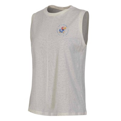 NCAA Kansas Jayhawks Women's Oatmeal Tank Top
