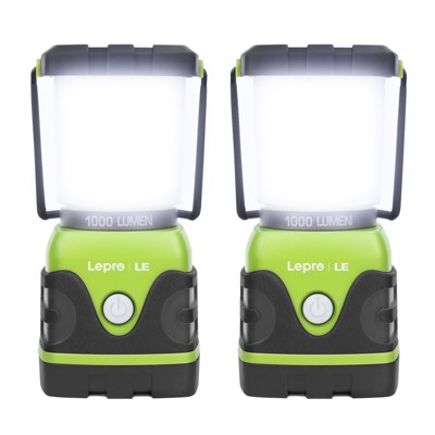 LE 1000LM Battery Powered LED Camping Lantern, Waterproof with 4 Light Modes,Not Rechargeable, ideal for Camping, Emergency Light, Power Outages