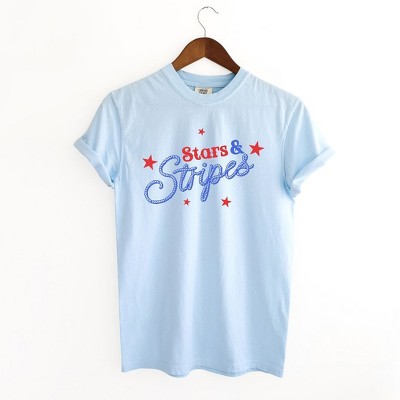 Simply Sage Market Women's Western Stars and Stripes Short Sleeve Garment Dyed Tee
