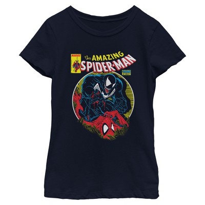 Girls Marvel: Spider-Man Venom Vs Spidey Battle T Shirt
