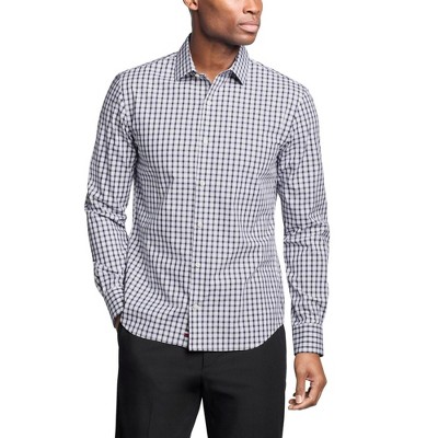 Tommy Hilfiger Mens Regular Fit Button Down Dress Shirt, Blue, Medium