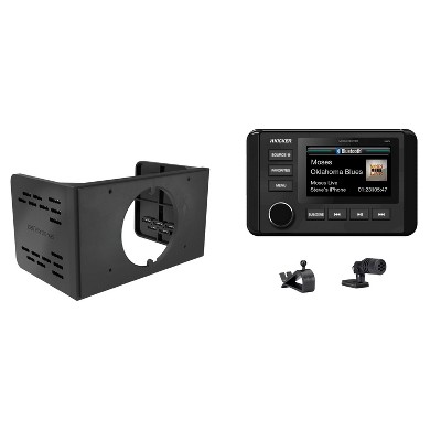 Kicker 51KMC4 Weather-Resistant Gauge-Style Media Center With Bluetooth & SPXDDASH Double-Din Dash Kit Bundle