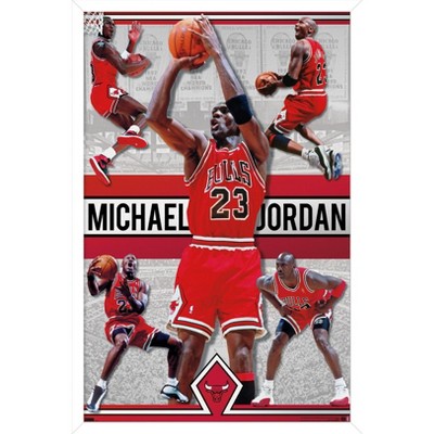 Trends International Michael Jordan - Collage Framed Wall Poster Prints